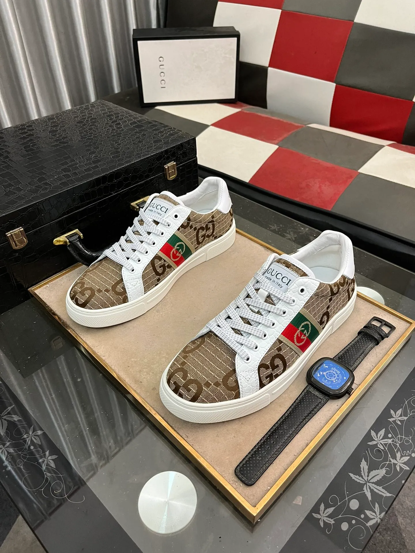 Men's men's shoes💰380⌚️⌚️" GUCCI" New official website • Same style latest • Hot style casual shoes, top brand [seduce] luxury ~ purchasing agency, top ~ quality. Products sold at the counter [Qiang] The original fabric adopts 3D printing technology ➕ Comfortable sheepskin lining, available in 38-443️⃣ colors
